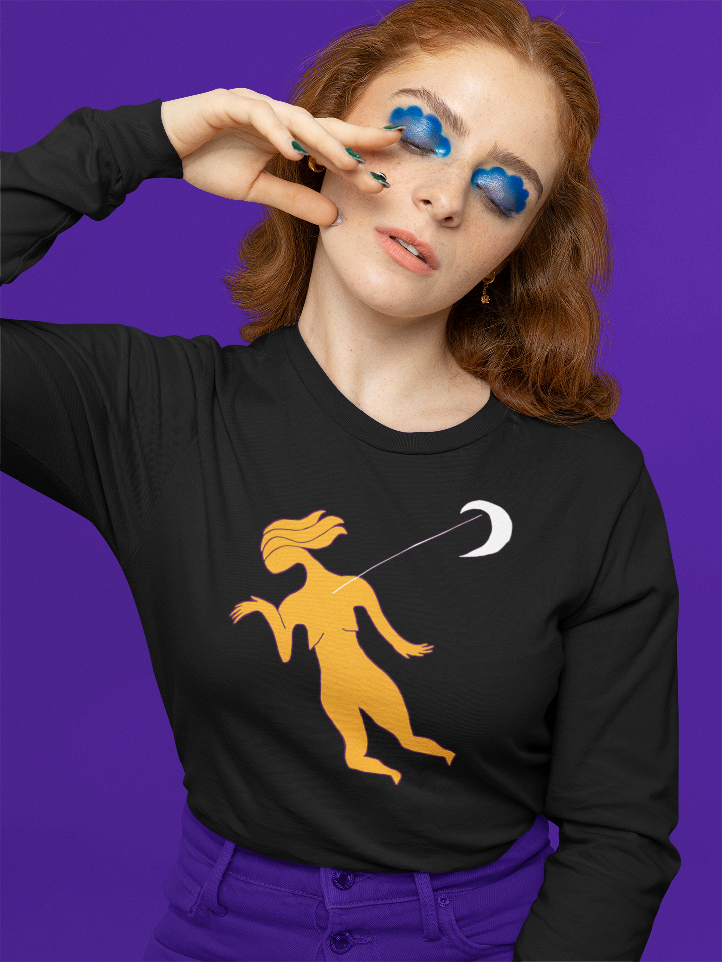 Moon - Unisex Long Sleeve Tee