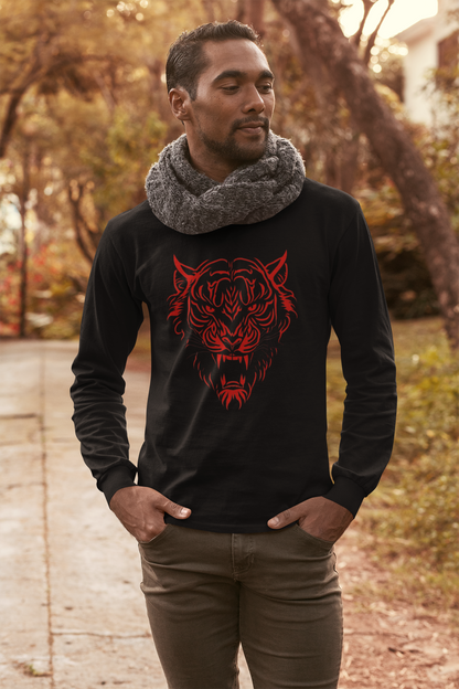 LEÓN ROJO - Camiseta unisex de manga larga