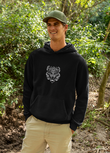 LION A2 - Sudadera unisex con capucha ecológica tipo raglán