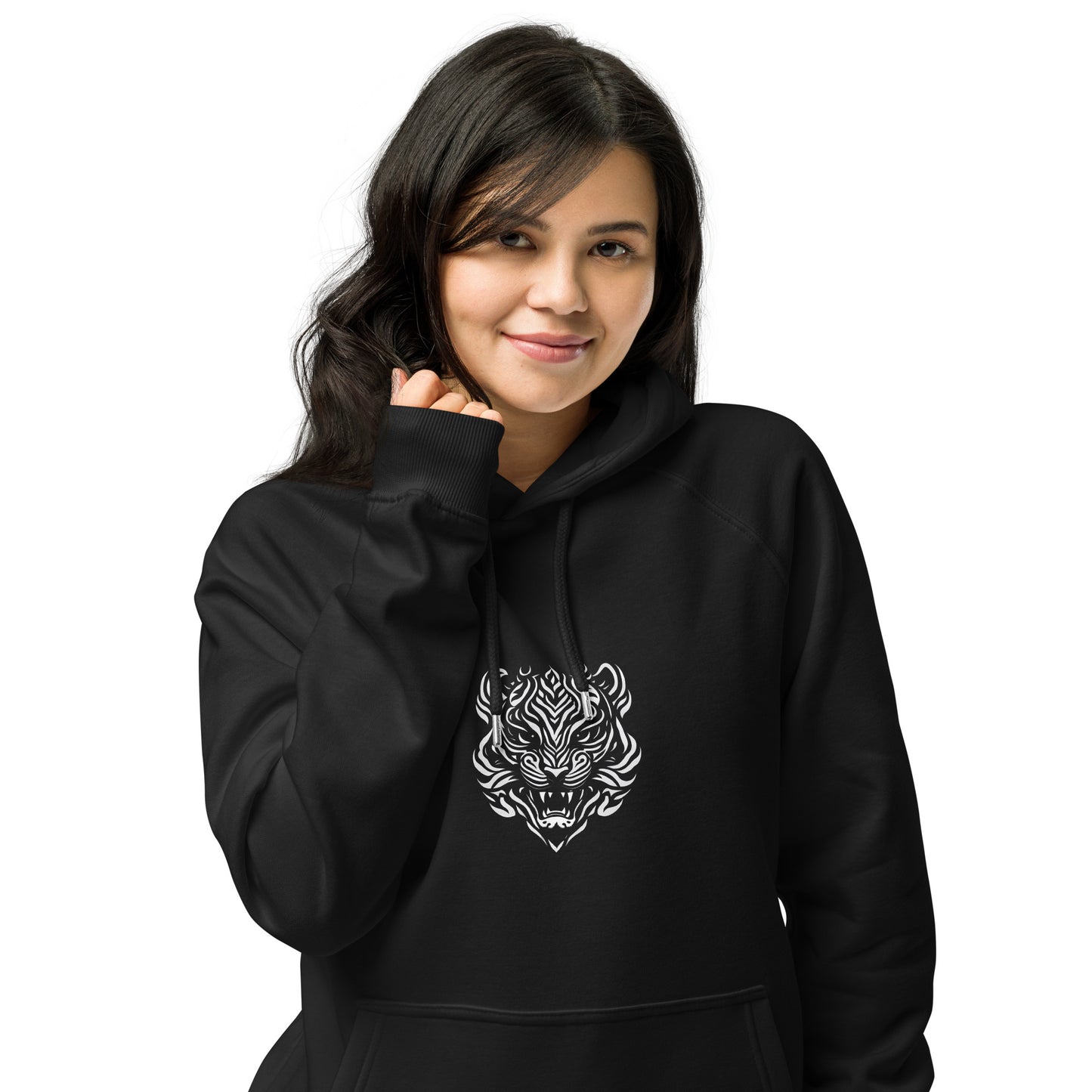 LION A2 - Sudadera unisex con capucha ecológica tipo raglán